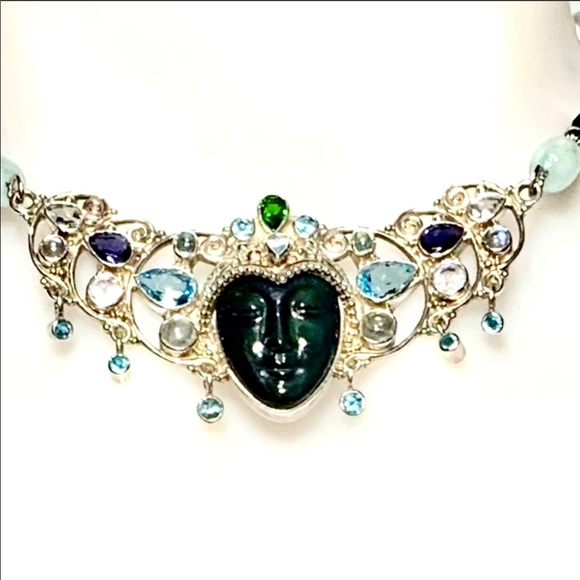Sajen Jewelry - Vintage 925 Sajen IOB Goddess Jeweled Necklace